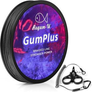 GumPlus 8X Stealth Braided Fishing Line 150 Yards / 10 LB Abrasion Resistant Superline Zero Stretch & Smaller Diameter Confuse & Catch Big Fish Better in Saltwater & Freshwater (Blackish Green)