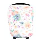 Copper Pearl Baby Car Seat Cover Canopy and Nursing Cover Multi-Use Stretchy 5 in 1 Gift "Bloom"