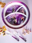 Servewell Melamine Round Kids Set (Plate, Fork & Spoon) Frozen (Set of 3pcs)