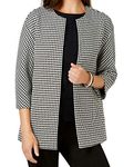 Anne Klein Womens Houndstooth Professional Collarless Blazer