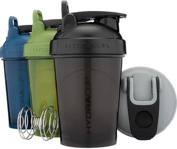 HydraCup [4 Pack] - 20oz Shaker Bottle for Protein Mixes, Barbell Blender Wire Whisk & Mixing Grid, Shaker Cup BPA Free