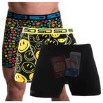 Smuggling Duds Boxer Brief Shorts - Anti Theft, Pickpocket Proof, Travel Pocket Underwear