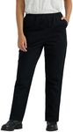 Chic Classic Collection womens Cotton Pull-on Pant With Elastic Waist Jeans, Black Twill, 14 Petite US