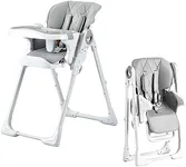 GarveeLife Baby High Chair, Adjustable Infant Highchairs with Removable Tray for Easy Cleaning, Foldable High Chairs for Babies & Toddlers