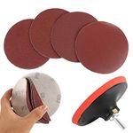 Keyohome 12Pcs 5" Sanding Discs Pad Kit for Drill Grinder Rotary Tools with Sanding Pad and Shaft