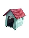 HYGRAD BUILT TO SURVIVE Large Waterproof Outdoor Indoor Plastic Pet Puppy Dog House Home Shelter Kennel Water Resistant and Attractive for Small to Large Sized Dogs - Perfect for Backyards