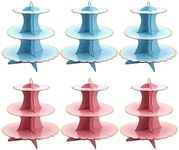 HEIHAK 6 Pack 3 Tier Cardboard Cupc