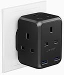 JSVER Plug Adapter USB with 4 Way S