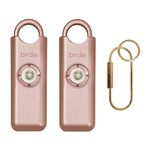 She’s Birdie–The Original Personal Safety Alarm for Women by Women–LOUD Siren, Strobe Light and Key Chain in a Variety of Colors (Metallic Rose, 2 Pack)