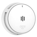 Smoke Alarm, 10 Years Battery, Smoke Alarms for Home, Fire Alarm with Mute Remotely Function,Big Test/Silence Button Smoke Alarms, Conforms EN14604, UKCA (1 Smoke)