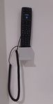 Flex-Lock Single TV Remote Control Holder C/W Retaining Curly Cable