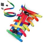 3 Pairs Elastic No Tie Shoe Laces for Sneakers, Tieless Stretchy Shoelaces for Kids & Adults, Flat Shoes Strings