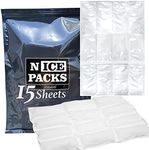 Nice Packs Dry Ice for Coolers – Lunch Box Ice Packs – Dry Ice for Shipping Frozen Food – Ice Packs for Kids Lunch Bags – Reusable Ice Packs – Long Lasting - Flexible