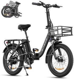 ENGWE Vélo électrique pliant avec batterie au lithium de 20" Fat Tire, 15,6 Ah pour une longue portée jusqu'à 140 km, 7 vitesses tout-terrain pour homme, pour VTT, plage et neige