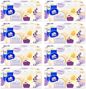 Vinda 3-Ply Ultra Care Facial Tissues, 130 Count Each Box, 8 Flat Boxes