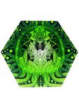 Trippy Mats - Silicone Heat Resistant Cooking Mat, Wax Mat, Cool Designs, Hexagon Non Stick Mat. (Green Mystic Mat)