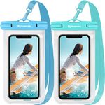 Ryweavou Universal Waterproof Phone Pouch Waterproof Phone Case for swimming Compatible for IPhone Pro Max Xs Max XR X Samsung Huawei up to 7", IPX8 Waterproof Cellphone Dry Bag-2 Pack