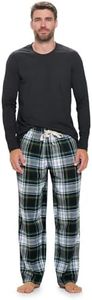 Ashford & Brooks Men’s Long-Sleeve Top Flannel Pants Pajama Sleepwear Set - Green Blackwatch Plaid - X-Large