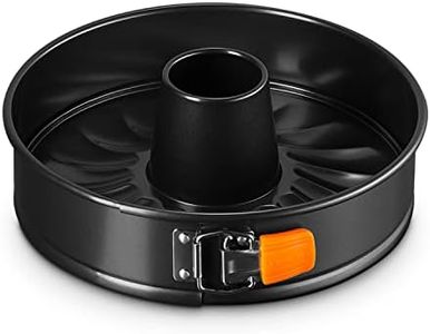 Le Creuset Set de molde antiadherente con corona desmontable, redondo, diametro 26 cm, resistente a ácidos, revestimiento de acero al carbono, Gris y Naranja, 94102326001100