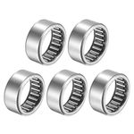 sourcing map HK2212 Needle Roller Bearings 22mm Bore 28mm OD 12mm Width Chrome Steel Open End 5pcs