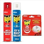 Raid Total Insect Killer Pack, Protect Against Flying and Crawling Insects, Fast and Long Lasting Action, Pack of 3