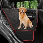 EMPIRE WORLD Dog Car Seat Cover for Back Seat, Waterproof Hammock for Car, SUV & Truck, Non-Slip Backseat Cover for Dogs, Heavy-Duty Dog Hammock Style Seat Protector Pets. (Red, 51"x59")