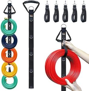 Extension Cord Organizer 2-Pack with 10 Removable Slots, Heavy Duty DIY Stackable Adjustable Vertical Straps for Garage RV Shed Yard Warehouse, Cable Management for Cords Hoses Ropes Tools Lights