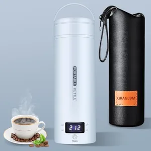 Travel Electric Kettle Portable Small Mini Tea Coffee Kettle Water Boiler, Water Heater with 4 Temperature Control,304 Stainless Steel with Auto Shut-Off & Boil Dry Protection, BPA-Free