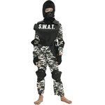 Forever Young Boys SWAT Police Army Team Commander Halloween Fancy Dress Costume (5-6 years)