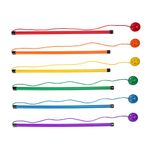 Champion Sports Twirl and Jump Set: Rainbow 6 Pack Skip Hop Jump Rope for Kids Fitness & Fun