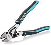 DURATECH 8-Inch Diagonal Cutters, Compound High-Leverage Diagonal Cutting Pliers, CR-V Steel, Dual Pivot Design, Anti-Slip TPR Grip for Cutting Wires