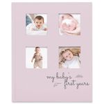 Baby Memory Book First 5 Years Journal - Modern Baby Milestone Book Hardcover 66 Pages, Baby’s First Year Book, Baby Book for Boys, Girls, Baby Photo Albums, Baby Scrapbook Album (Mist Pink)