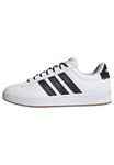 adidas Women's Grand Court 3.0, White/Black/Gum, 8.5