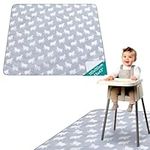 Navaris Baby Floor Mat - Splash Mat for Under Highchair - Waterproof, Non-Slip & Washable High Chair Mats for Kids - Ideal for Food, Outdoor Messy Play & Weaning - Polar Bears