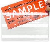 prismite Temporary License Plate Protectors or Holders with Adhesive, 4 mil (50 per Pack)