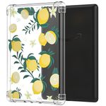 MoKo Case for 6.8" Kindle Paperwhite (11th Generation-2021) and Kindle Paperwhite Signature Edition, Ultra Clear Soft Flexible Transparent TPU Skin Bumper Back Cover Shell, Lemon Tree