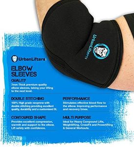 Urban Lifters Elbow Sleeves (Pair) - Excellent Support, warmth, compression, injury prevention and performance enhancement for Pressing, WOD's, Crossfit, WeightLifting, Powerlifting & Gym Goers. Suitable for Men & Woman (M)