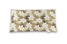 NutriBuck® Buckwheat Hulls Pillow | King Size | 17" x 27" inch | Pillow for Neck Pain | Shoulder Pain | Back Pain | Other Sleeping Problem | for Daily Use (Brown - Flower Print)