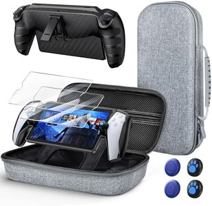 Hard Carrying Case with Protective Cover for PlayStation Portal, KOVA Accessories Storage Bag with TPU Non-Slip Soft Case Cover with Kickstand, Screen Protectors, Thumb Grips for PS5 Portal Console