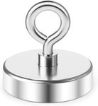 Grtard Strong Neodymium Fishing Magnets, 200 lbs(90 KG) Pulling Force Rare Earth Magnet with Countersunk Hole Eyebolt for Retrieving in River and Magnetic Fishing - Diameter 1.75 inch(45mm)