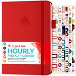 Clever Fox Planner Schedule – Weekly & Monthly Life Planner with Time Slots, Appointment book, and Daily Organizer to Increase Productivity, Undated, A5 (5.8″x8.3″) Hardcover, Lasts 1 Year, Red