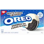 OREO White Fudge Covered Holiday Chocolate Cookies, School Snacks, 240g