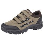 Mens Khaki and Brown Triple Touch Fastening Trail Shoe - Ascend - Khaki/Brown - size UK Mens Size 10