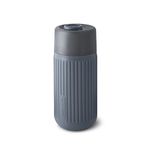 BLACK + BLUM - Leak Proof & Taste-Neutral Glass Travel Cup - Silicone Sleeve & Lockable Cap - Dishwasher Safe, Slate - 340ml