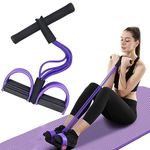 LIVALLY Pull Reducer Training Bands 4 Tubes Body Trimmer Pedal Exerciser Yoga Crossfit Exercise, Arm Exercise, Tummy Body Building Training Men and Women (Multicolour)