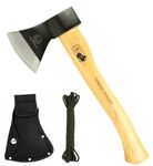 Mastiff Gears® Wooden Handle Hatchet,Camping Axe, Wood Splitting Axe for Camping, Bush Craft, Hunting, Survival Enthusiast