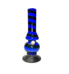 Metier 12 Inch Single Bulb Acrylic Ice Waterpipe Bong (30cm, Opaque Blue)