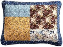 Tache Prairie Sunset Floral Farmhouse Cotton Patchwork 20x30 Accent 1 Piece Queen Pillow Sham