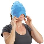 Aculief Headache & Migraine Relief Hat - Natural Ice Mask for Tension, Muscle Pain Relief – Supports Relaxation, Muscle Pain, Sinus Alleviation - Stretchy, Comfortable, and Cool Wearable – Light Blue