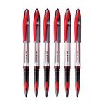 uni-ball Air UBA188L 0.7mm Roller Ball Pen | Red Ink, Pack of 6